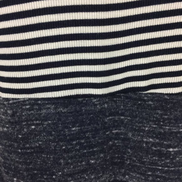 DOLAN  Anthropologie Blue White Striped & Specks Overlay Skirt Dress - Picture 7 of 10